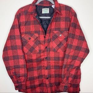 Red and Black Insulated Flannel Jacket